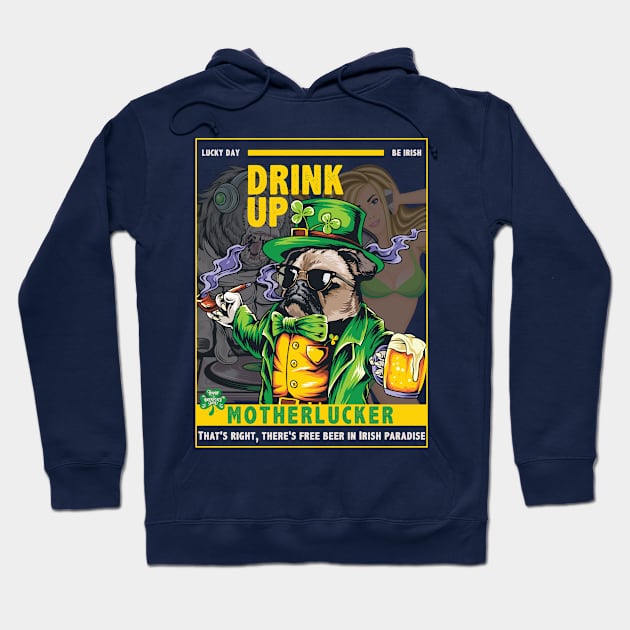 St. Patrick's Day-Irish Drinking Team-Lucky Shamrock Hoodie by POD Anytime